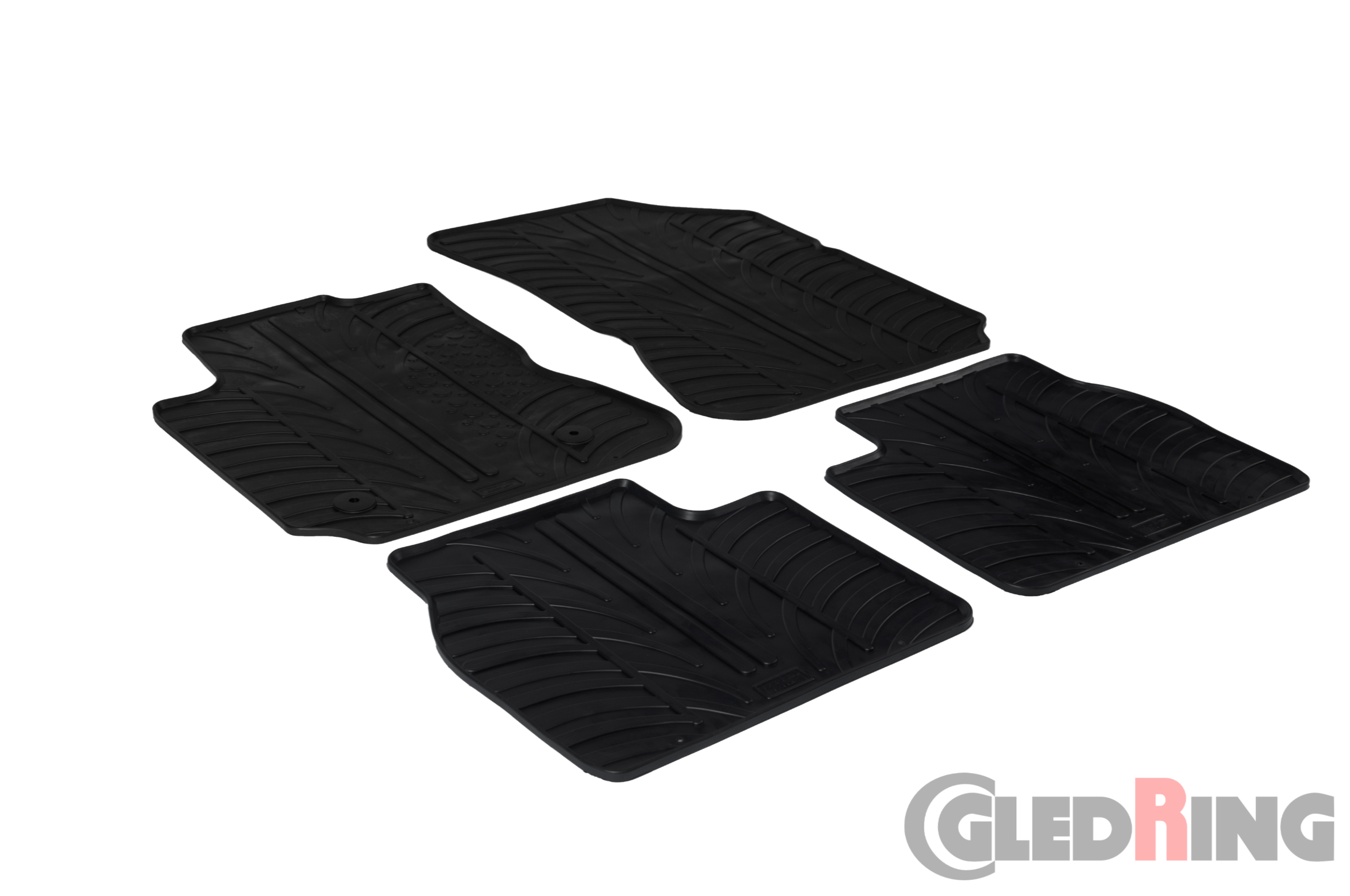 Original Gledring Passform Fußmatten Gummimatten 4 Tlg.+Fixing - CITROEN C4 Cactus 2014->